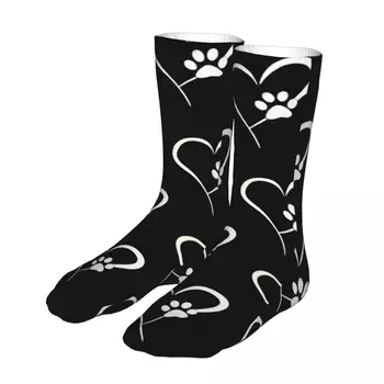 Yeni Çorap erkek kadın Harajuku Köpek Pençe Kalp Çorap Yüksek Kaliteli Çorap İlkbahar Yaz Sonbahar Kış