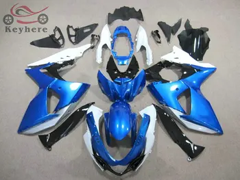 Yüksek kaliteli Enjeksiyon Suzuki GSXR 1000 2009 2010 2011 2013 mavi beyaz motosiklet kaporta kaporta GSX R1000 09-15