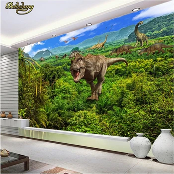 beibehang Özel fotoğraf duvar kağıdı büyük duvar duvar çıkartmaları Jurassic dinozor dönemi dünya bakire orman 3D zemin