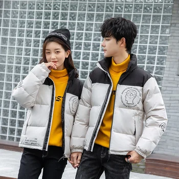 hakiki lüks marka ceket erkek beyaz ördek aşağı Kısa tarzı Çift Gençlik Kalınlaşmış Kore versiyonu İnce uydurma renk eşleştirme