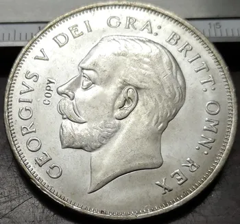 toptan 1936 Birleşik Krallık 1 Taç-George V Kopya Gümüş kaplama Sikke