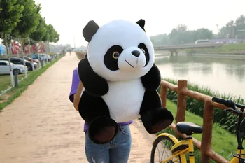 yüksek kaliteli mal, güzel panda peluş oyuncak büyük 60 cm gaint panda yumuşak bebek atmak yastık doğum günü hediyesi h0867