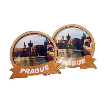 Çek Cumhuriyeti Turist Seyahat Hediyelik Eşya, hatıra MDF katmanlar Ahşap Mıknatıslar, Dekorasyon Buzdolabı mıknatısları ile Şehir / ülke Adı