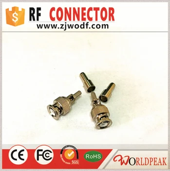 Ücretsiz kargo 10 adet rf koaksiyel konnektör Mini BNC erkek kıvrım düz bölme FIEX2 RA8000 RG174 kablo
