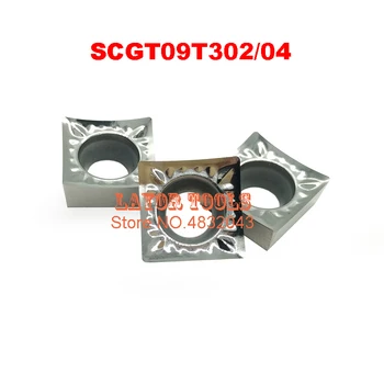 Ücretsiz kargo alüminyum karbür insert SCGT09T302 / SCGT09T304, CNC torna aracı için uygun alüminyum işleme, insert SDFCR / SDJCR