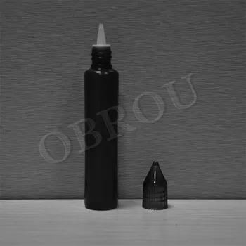 Ücretsiz kargo obrou 500 adet 30 ml Kalem Şekli Şişeler Sıvı Şişe Siyah Plastik Boş kalem tarzı damlalık şişe