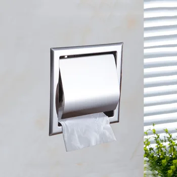 Ücretsiz kargo yeni varış banyo tuvalet paslanmaz çelik gömme rulo kağıt havlu tutucu HM191