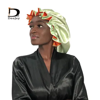 Üretici Özel Özel Logo Bayanlar Saç Yapış Bonnet Kadın Bakire Saç İpek Toptan Flap Bonnet Snap İle 50 adet lot