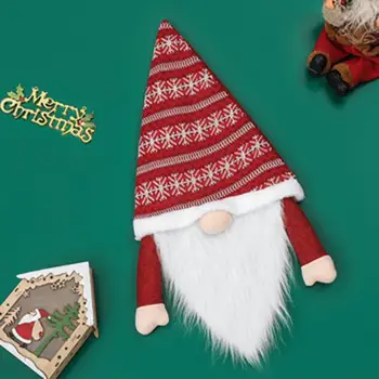 Şık Gnome Ağacı Topper Uzun Şapka ile Yeniden Kullanılabilir Yılbaşı Ağacı Süsleme Meçhul Bebek Noel Bebek Meçhul Bebek